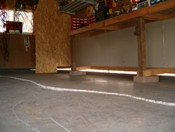 Basement cracks repaired.